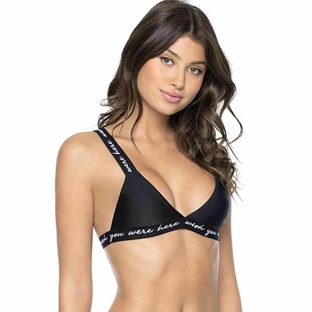 PilyQ Wish You Were Here Elastic Banded Bikini Top